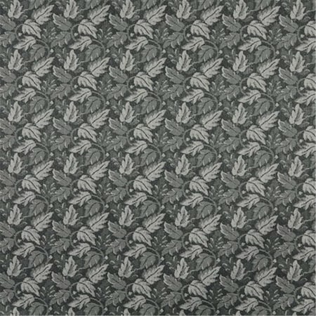 Designer Fabrics 54 in. Wide Black- Leaf Floral Heavy Duty Crypton Commercial Grade Upholstery Fabric F700